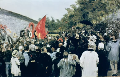 Möte på Mur des Federes - Pere Lachaise, 1883
